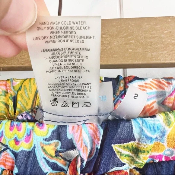 Bleu Rod Beattie Multicolor Floral Ruffle Swim Coverup Pants Womens Size 6 - Picture 7 of 9
